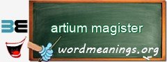 WordMeaning blackboard for artium magister
